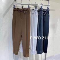 High waisted suit pants womens autumn ankle-length pants 2021 New radish pants loose slim casual Haren pants