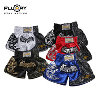 FLUORY FIRE base Muay THAI shorts Mens professional match training Sanda boxing suit Womens fight fighting shorts