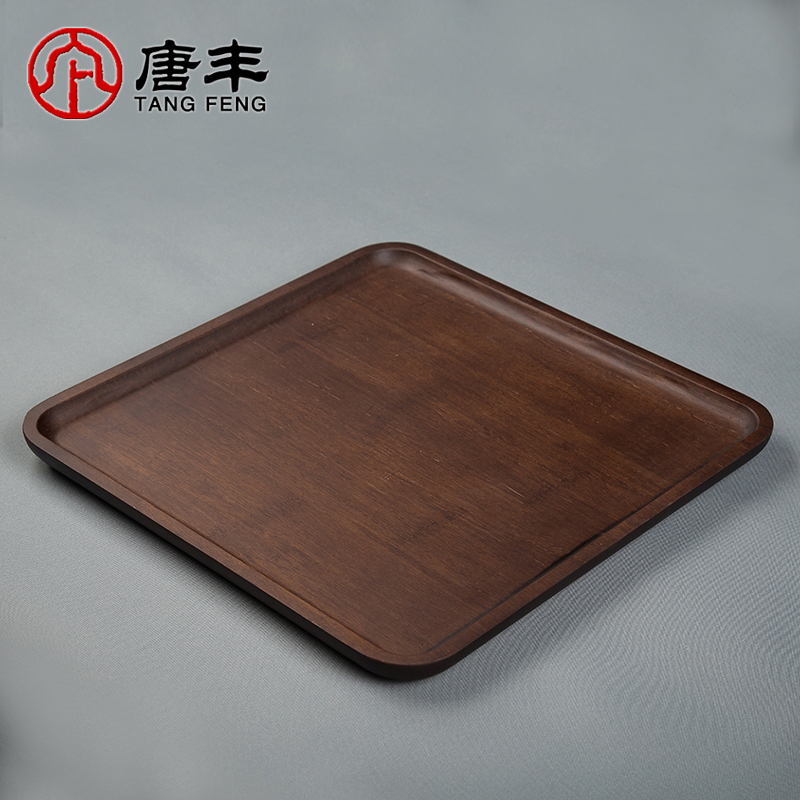 Tang Feng bamboo tea tray was retro contracted saucer individual household Japanese is suing portable dry mercifully tea tray