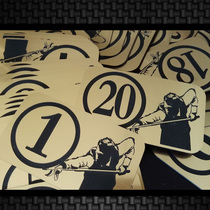 Pool table lamp number plate Club ball room Ball hall nameplate Advertising decoration supplies Accessories number plate from 5