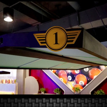 Custom pool table lamp number plate thin lamp identification card Billiards hall supplies Daquan decoration nameplate accessories