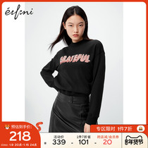 (Shopping mall with) Evelly base shirt female winter Joker black long sleeve 1BA401731