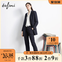 He Sui with the same Eveli blazer womens 2021 summer womens blouse black design sense niche formal suit