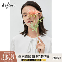 Eveli Chiffon shirt lace-up French design sense womens skirt New design sense womens chiffon shirt shirt