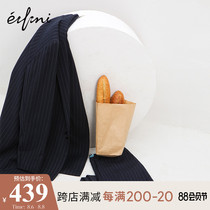 He Sui with the same Eveli blazer womens 2021 autumn top design niche black formal suit