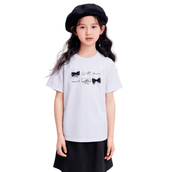 Balabala children's clothing children's short-sleeved T-shirt girls 2025 summer top printed versatile solid color casual top
Balabala children's clothing children's short-sleeved T-shirt girls 2025 summer top printed versatile solid color casual top
