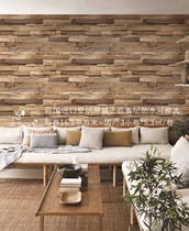 Korean wallpaper big roll retro natural wood grain wood board wallpaper guest restaurant bar homestay background wall wallpaper