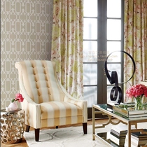 Aijia non-woven long fiber Nordic simple American European window plaid wallpaper living room bedroom study wallpaper spot