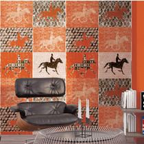 Imported pure paper Nordic minimalist American-style light luxury Love Marsee Orange Orange Orange Creative Personality Background Wall Wallpaper