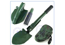 Folding multi-purpose outdoor shovel camping small shovel hoe Hacksaw engineering shovel