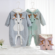 Men and women baby out of jumpsuits spring and autumn 0-3-6 12 months newborn cotton clothes baby ha clothes