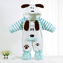 Baby clothes winter newborn cotton suit men and women Baby out thick jumpsuit newborn cotton jacket 2017