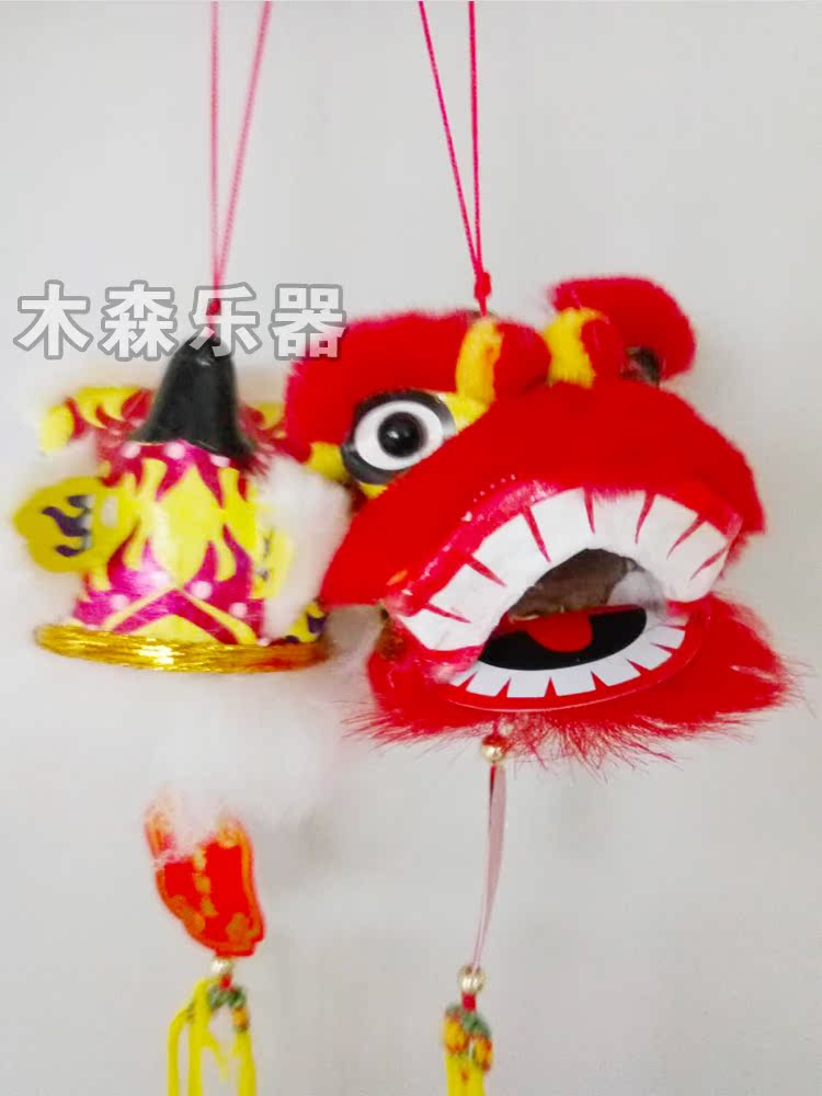 木森乐器舞狮子摆件大吊狮手工舞狮子摆设舞狮子舞龙道具人气推荐
