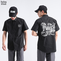 Non-zero Denis West Coast Coat popping Clothes locking Short Sleeve Shirt oldschool Shirt Men