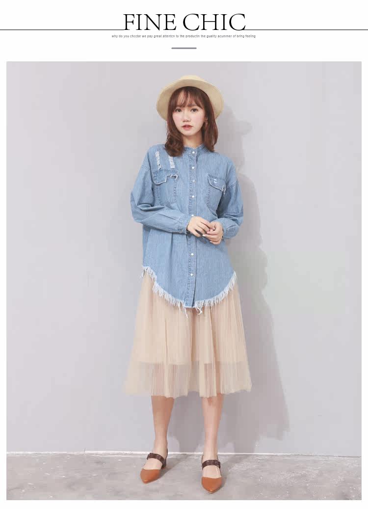 牛仔蓝 厚薄:薄 服饰工艺:立体裁剪 袖长:长袖 货号:611-2 大码女装