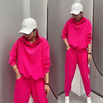 2022 Early Spring Bomb Street Sweatshirt Set Womens Fashion Casual Set Womens Slim Casual Loss of Age Two Piece Set