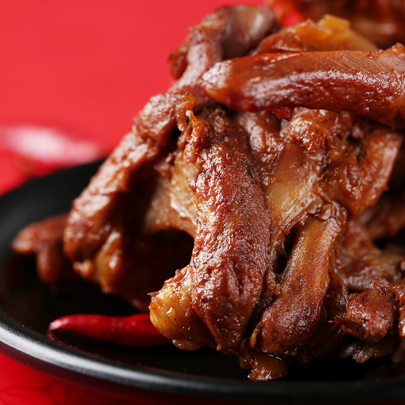 【绝味鸭脖旗舰店_锁鲜】门店新鲜甜辣卤鸭锁骨鸭架240g 零食小吃