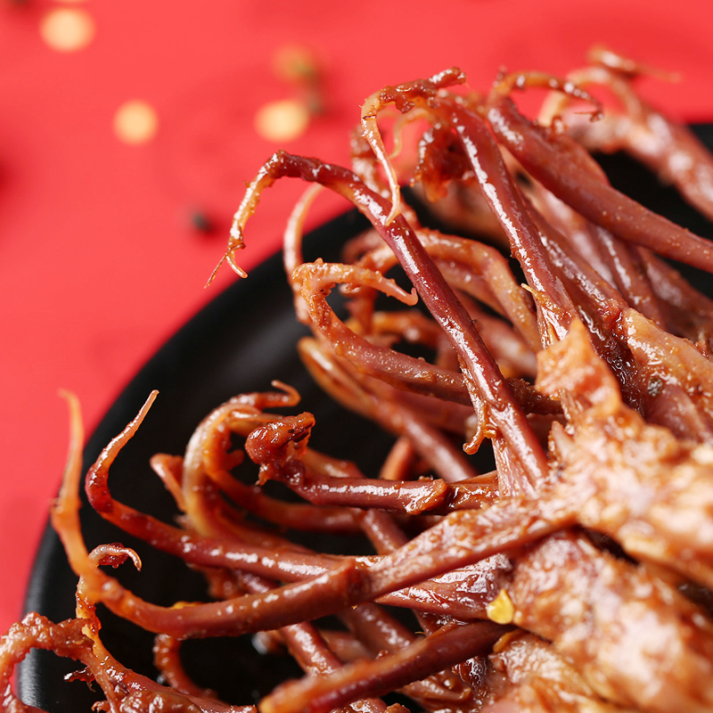 【绝味鸭脖旗舰店_锁鲜】门店新鲜麻辣鸭舌150g 卤味特产零食小吃