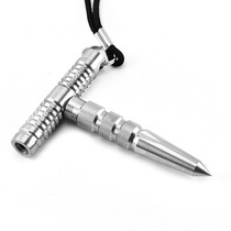 Broken Window rescue Stainless steel outdoor Multi-function T-shaped Tactical pen tool Self-defense self-defense tungsten steel tactical pen personality