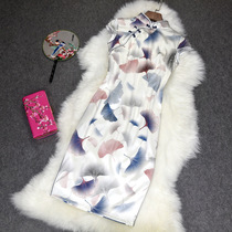 Silk mulberry silk cheongsam 2020 spring and summer new improved version of retro Chinese style young girl dress