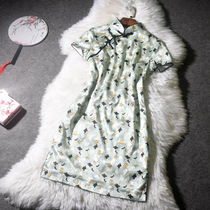 Silk cheongsam 2021 summer new young girl high-end temperament thin large size mulberry silk dress