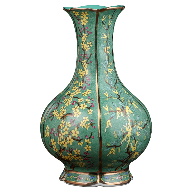 Jingdezhen landing large green antique Ming and the qing dynasties porcelain vases, ceramic furnishing articles sitting room TV cabinet next to the vase