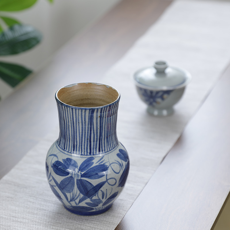 Manual small coarse soil pottery vase water raise creative porcelain craft ceramics archaize furnishing articles dry flower arranging flowers adornment