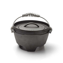 American BAREBONES outdoor camping one-piece thick cast iron durable anti-hot multifunctional non-stick pot