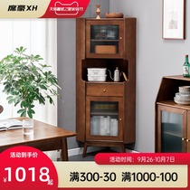 Xi Hao corner cabinet solid wood triangle cabinet corner cabinet corner restaurant triangle dining side cabinet corner corner cabinet living room