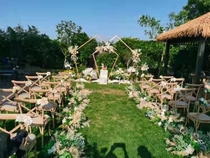 Shanghai Minjuku South Korean Lawn Wedding Flowers Arrangement-Flower Building Lawn Wedding Site Placement Set Up Planning