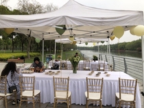 Shanghai Wedding Birthday Party Celebration Builds Table And Chairs Rental-White Sun Umbrellas Shade Rain Tent Rental Rental