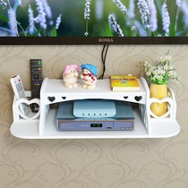 Creative Wall TV set-top box rack non-hole storage rack living room router storage box wall bedroom partition