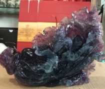 Chinas hometown of fluorite -- Wuyi Zhejiang -- Fluorite carving crafts -- Cabbage (meaning Bai Cai Jinmen)