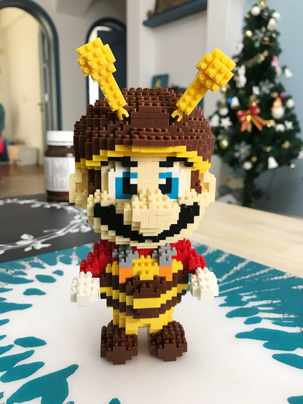 lno 超大耀西带蘑菇 小颗粒 钻石 塑料拼插积木 超级玛丽恐龙玩具