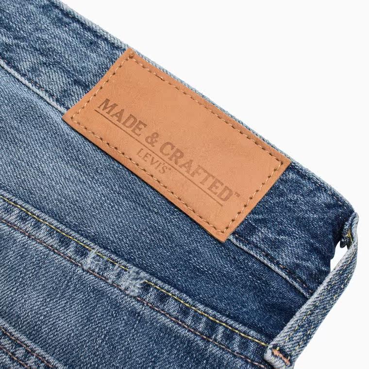 Levi's李维斯春高端精工系列女士浅蓝色做旧水洗牛仔裤01810-0035