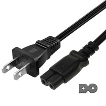 Philips LETV Haier Changhong AOC LCD TV power cord D word flat mouth one side one round two hole plug cable