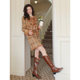 Haze Hezhi <The Wind Rises From Paris> Xiaoxiang Style Pattern Horn Button Suit Skirt Two-piece Women's Early Spring Wear Haze Hezhi <The Wind Rises From Paris> Xiaoxiang Style Pattern Horn Button Suit Skirt Two-piece Women's Early Spring Wear