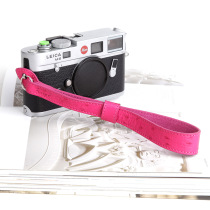 cam-in ostrich leather professional camera bracelet genuine leather wrist strap round hole connector WS001