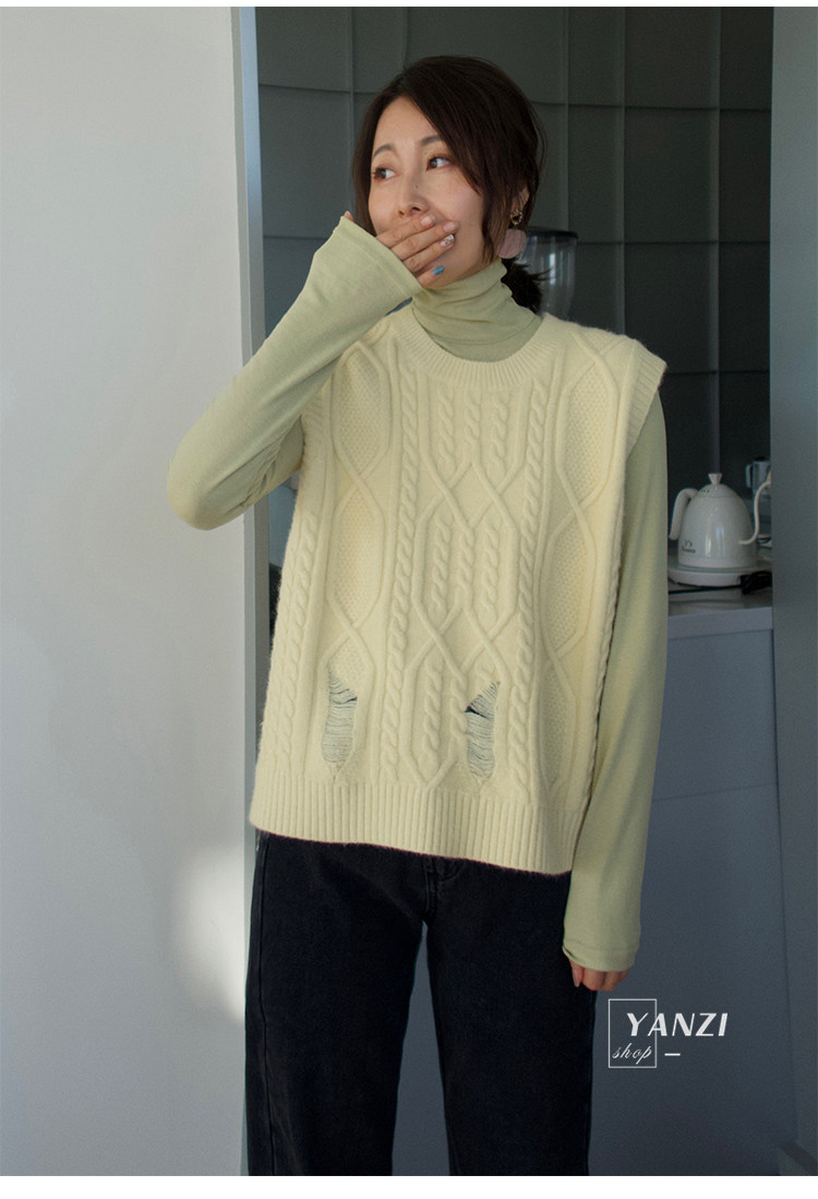 穿搭cp!晏紫独立设计师款棉衬衣 马甲宽松叠穿两件套显瘦舒适