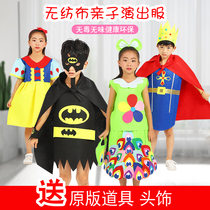 61 childrens parent-child homemade cartoon environmental protection handmade catwalk dance performance clothing Girls mens fashion catwalk clothing