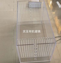 High transparent organic glass square water tank acrylic square sink flange water treatment tank custom