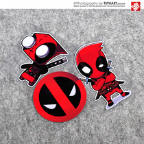 TUTU TUTU car stickers Deadpool creative car stickers cartoon scar cover stickers Deadpool decorative waterproof reflective stickers