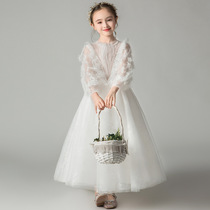 Childrens Gown Princess Dresses White Summer Girls Wedding Dresses Long Skirts Baby Birthday Floras hosts a new dress