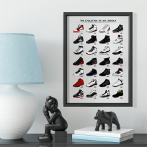 AIR JORDAN JORDAN career sneakers illustration solid wood decorative photo frame photo wall table setting art hanging frame