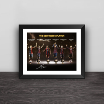 Messi World Footballer Commemorative Solid Wood Decorative Photo Frame Photo Wall Table Hanging Frame Ornaments Home Mural