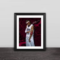 Philadelphia 76ers Allen Iverson photo solid wood decorative photo frame Photo wall table pendulum hanging frame ornaments Home murals
