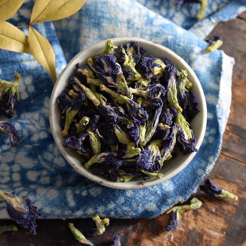 东南亚特产进口 泰国蓝蝴蝶花茶蝶豆花 500克一斤装 全国包邮过筛