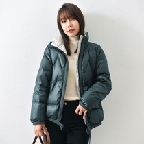 Anti-season special 2021 New down jacket womens short light and warm little man white duck down bread jacket tide