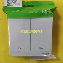 Schneider Electric Schneider Huanshang enamel white 20A double lamp song