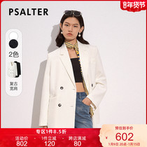 Shadow Psalm Womens 2021 Autumn New Vintage Wide Shoulder Double Breasted Suit Loose Blazer